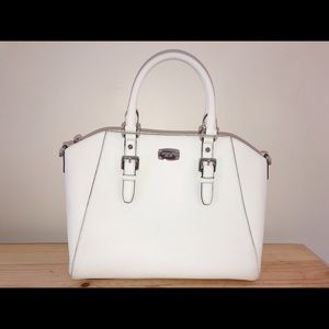 White Leather Michael Kors hand bag / purse